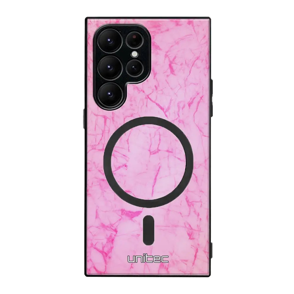 Samsung Galaxy S22 Ultra marmori suojakuoret - Light Pink Marble