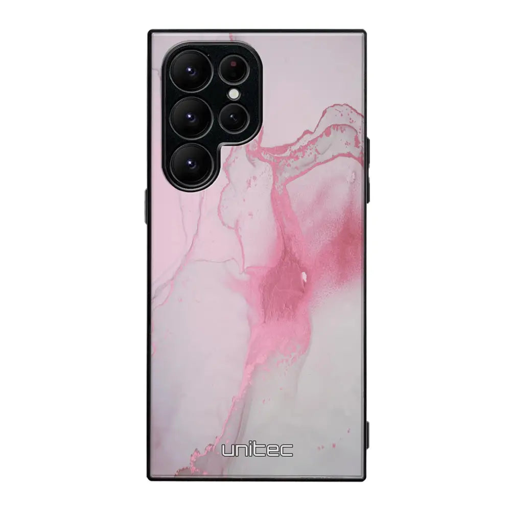 Samsung Galaxy S22 Ultra marmori suojakuoret - Pink Pok Rie - Ei