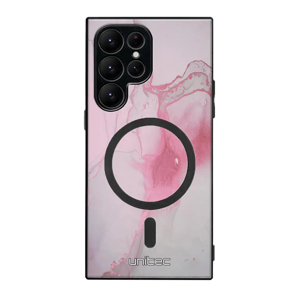 Samsung Galaxy S22 Ultra marmori suojakuoret - Pink Pok Rie