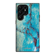 Samsung Galaxy S22 Ultra marmori suojakuoret - Turquoise Marble - Ei
