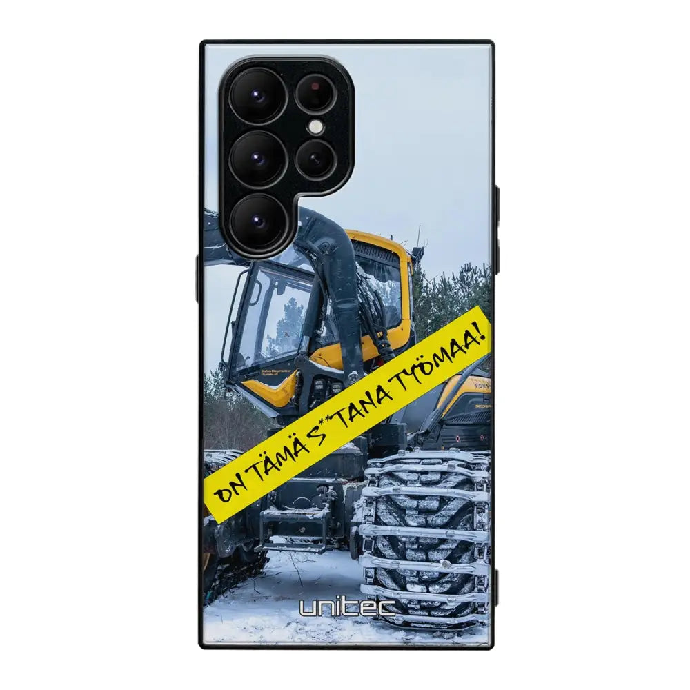 Samsung Galaxy S22 Ultra meemi suojakuoret - Työmaa - Ei