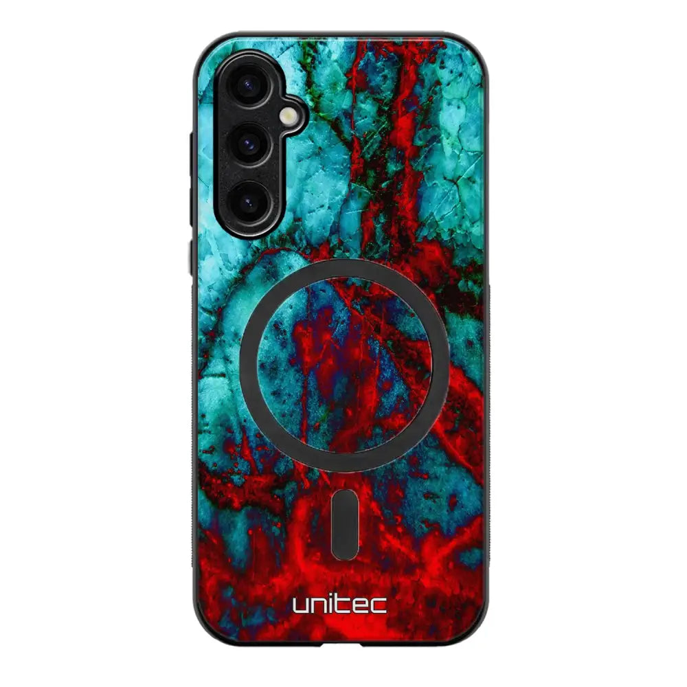 Samsung Galaxy S23 FE marmori suojakuoret - Blue Red Marble