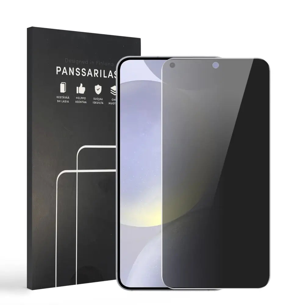 Samsung Galaxy S23 FE Panssarilasi tietoturvasuoja älypuhelimelle ja pakkaukselle