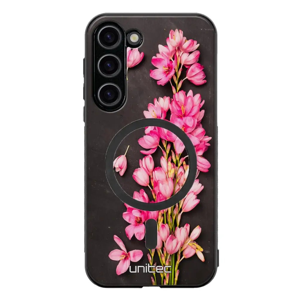Samsung Galaxy S23 Plus kukka suojakuoret - Pink Flowers