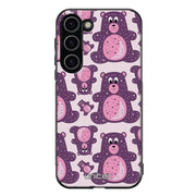 Samsung Galaxy S23 Plus suojakuoret - Purple Teddy Bear - Ei