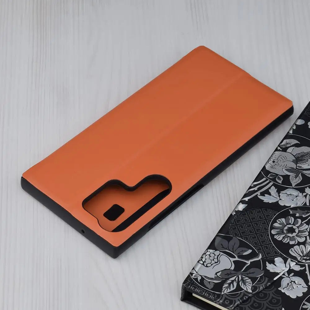 Samsung Galaxy S23 Ultra Flip suojakuori - Oranssi