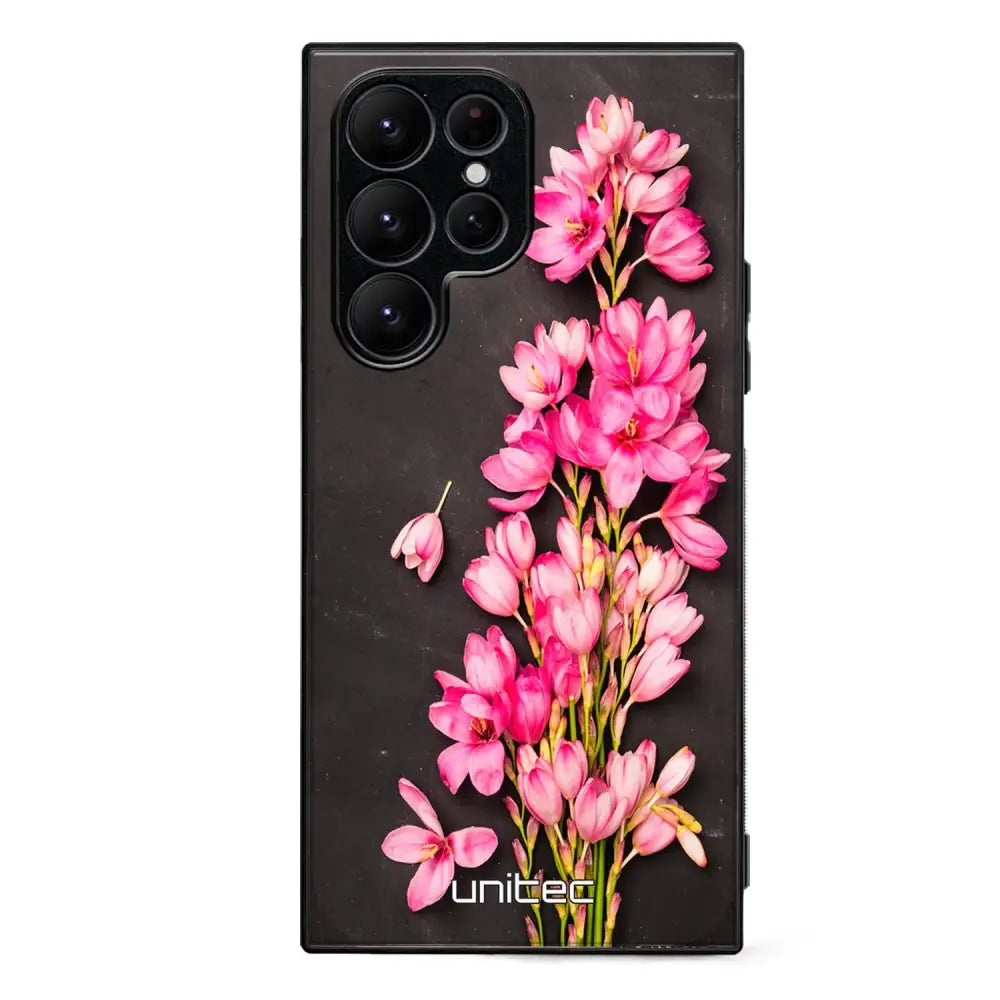 Samsung Galaxy S23 Ultra kukka suojakuoret - Pink Flowers - Ei