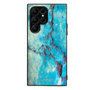 Samsung Galaxy S23 Ultra marmori suojakuoret - Turquoise Marble - Ei