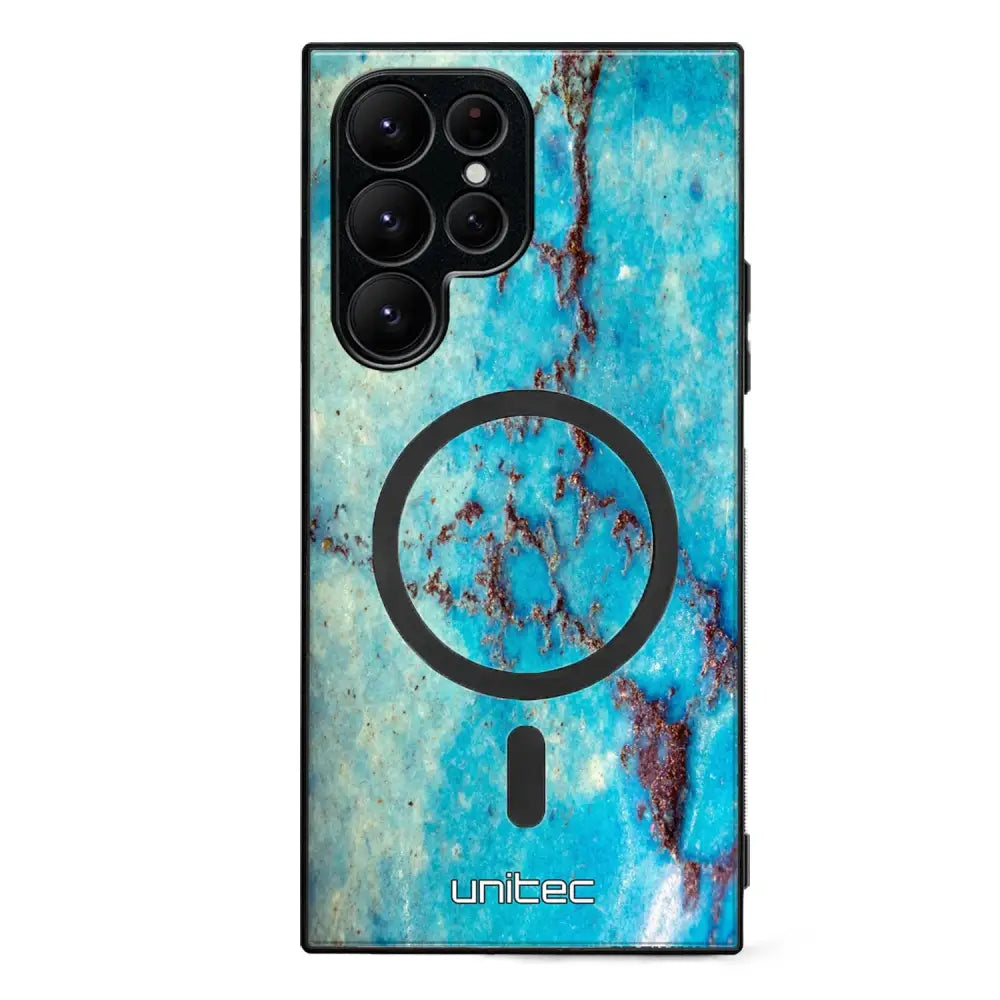 Samsung Galaxy S23 Ultra marmori suojakuoret - Turquoise Marble