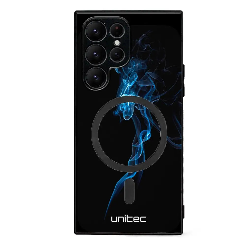 Samsung Galaxy S23 Ultra suojakuoret - Blue Smoke On Black
