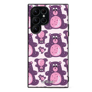 Samsung Galaxy S23 Ultra suojakuoret - Purple Teddy Bear - Ei