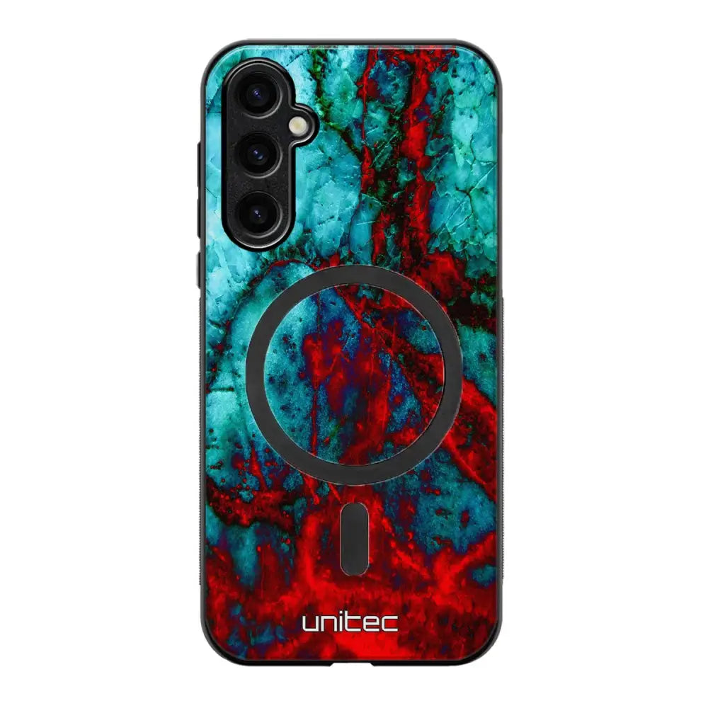 Samsung Galaxy S24 Plus marmori suojakuoret - Blue Red Marble