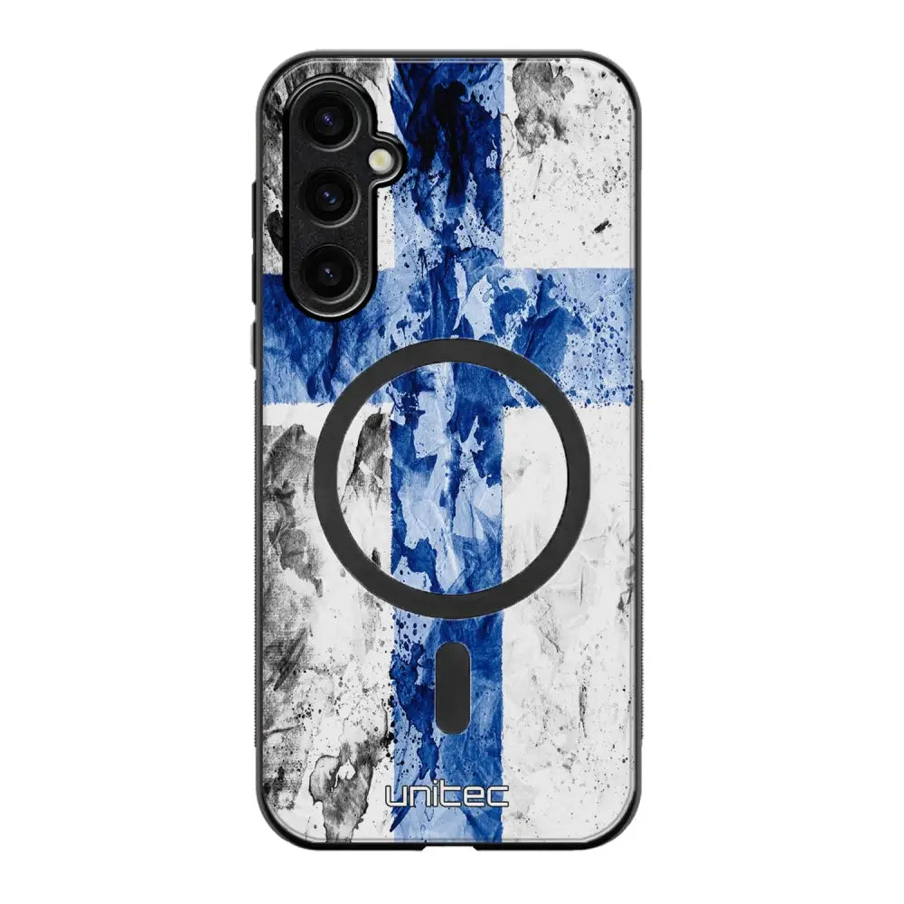Samsung Galaxy S24 Plus suojakuoret - Painted Finnish Flag