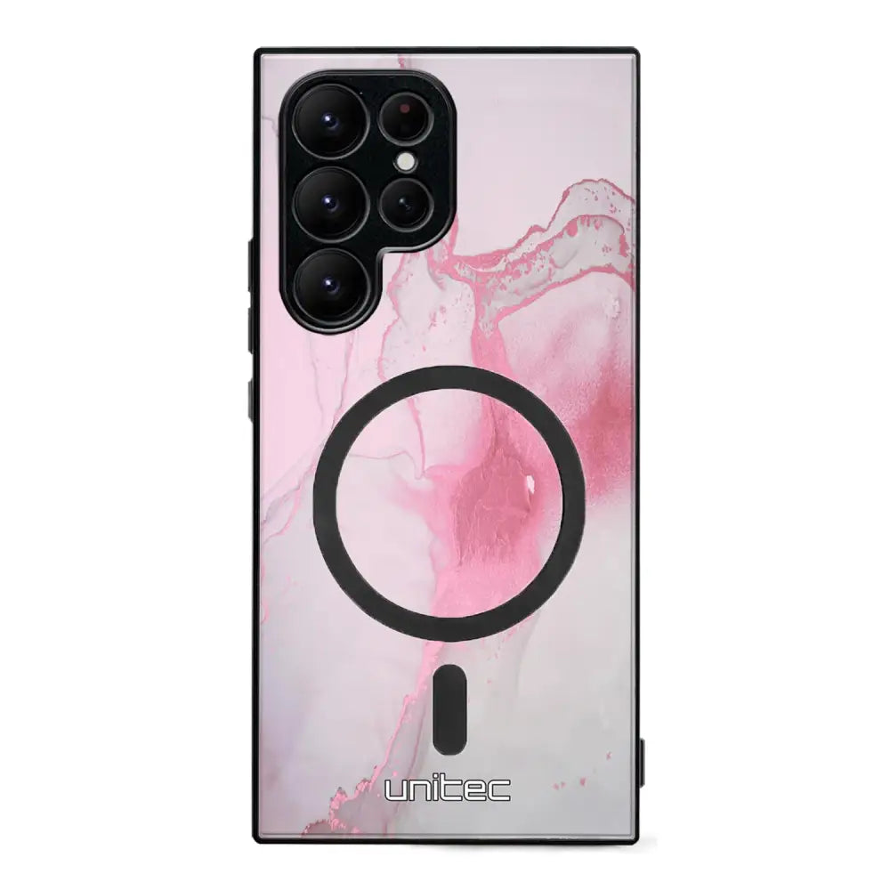 Samsung Galaxy S24 Ultra marmori suojakuoret - Pink Pok Rie