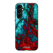Samsung Galaxy S25 marmori suojakuoret - Blue Red Marble - Ei