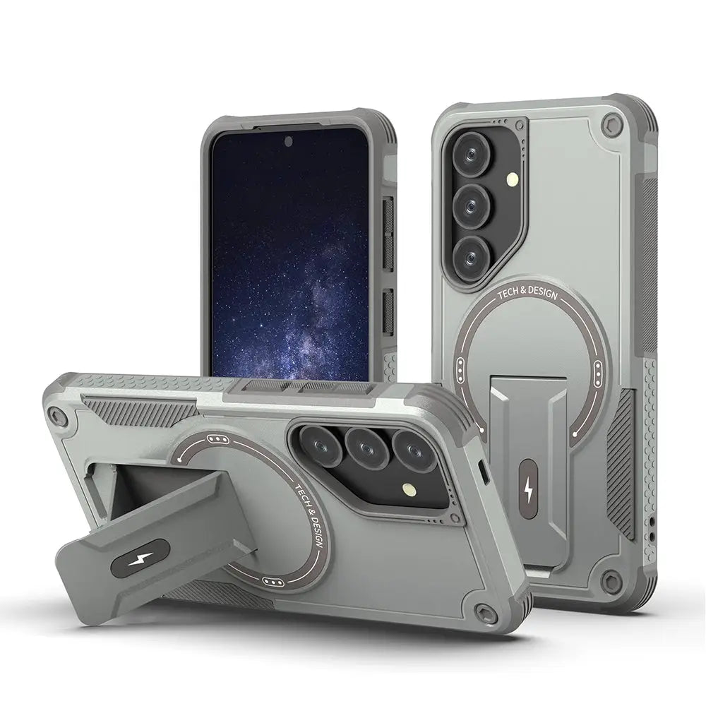 Samsung Galaxy S25 Plus Armor MagSafe kuoret - Harmaa