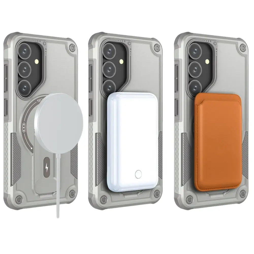 Samsung Galaxy S25 Plus Armor MagSafe kuoret - Harmaa