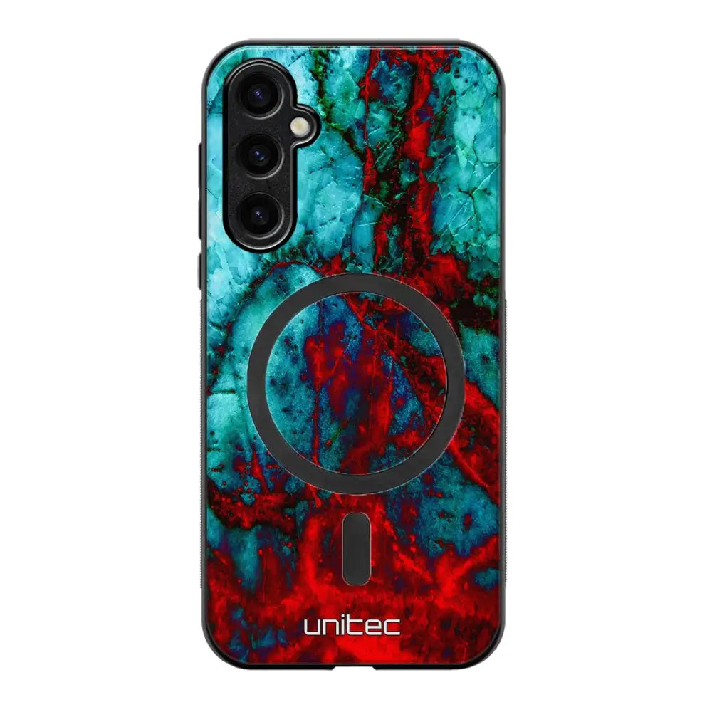 Samsung Galaxy S25 Plus marmori suojakuoret - Blue Red Marble