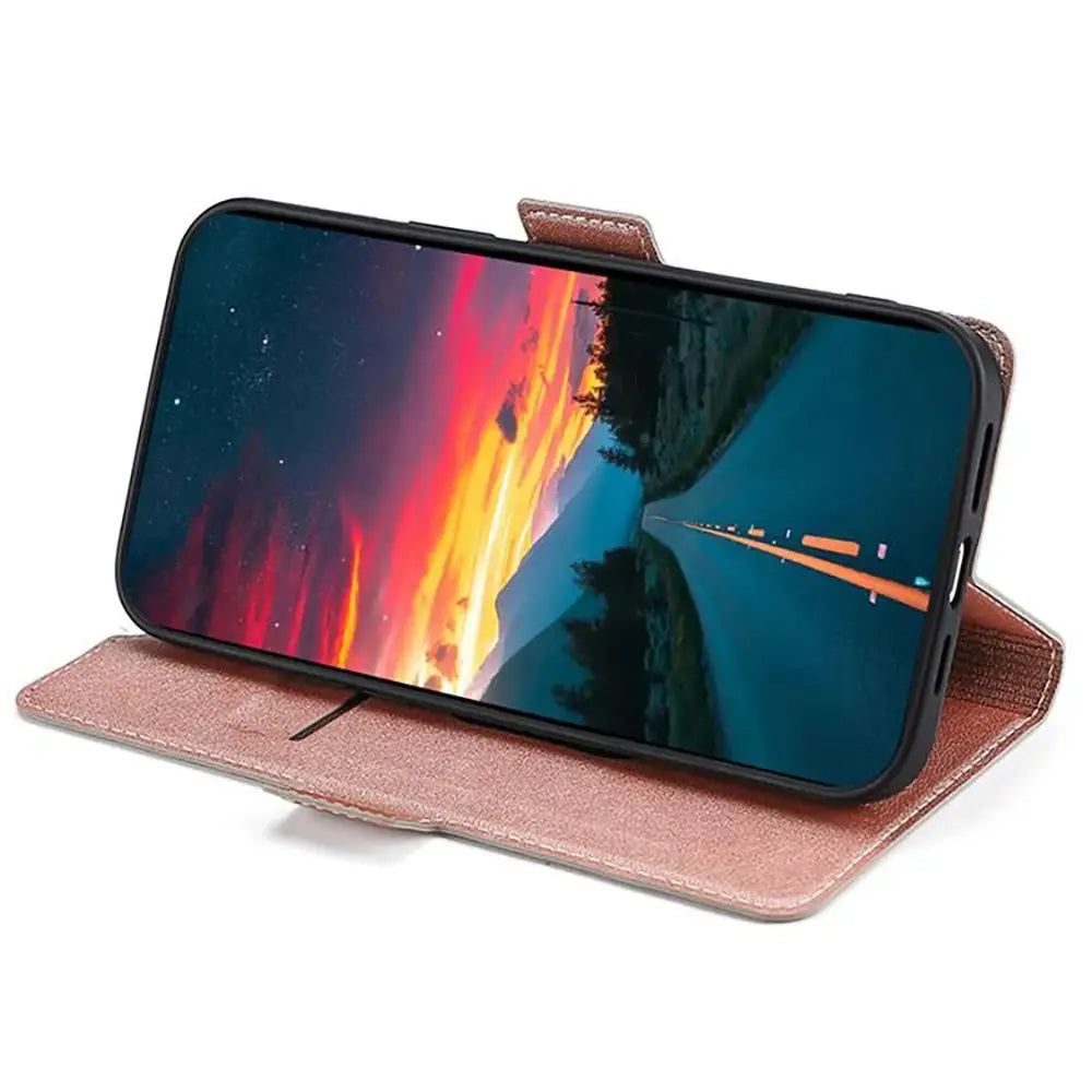 Samsung Galaxy S25 Ultra Lompakko Suojakotelo - Ruusukulta