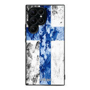 Samsung Galaxy S25 Ultra suojakuoret - Painted Finnish Flag - Ei
