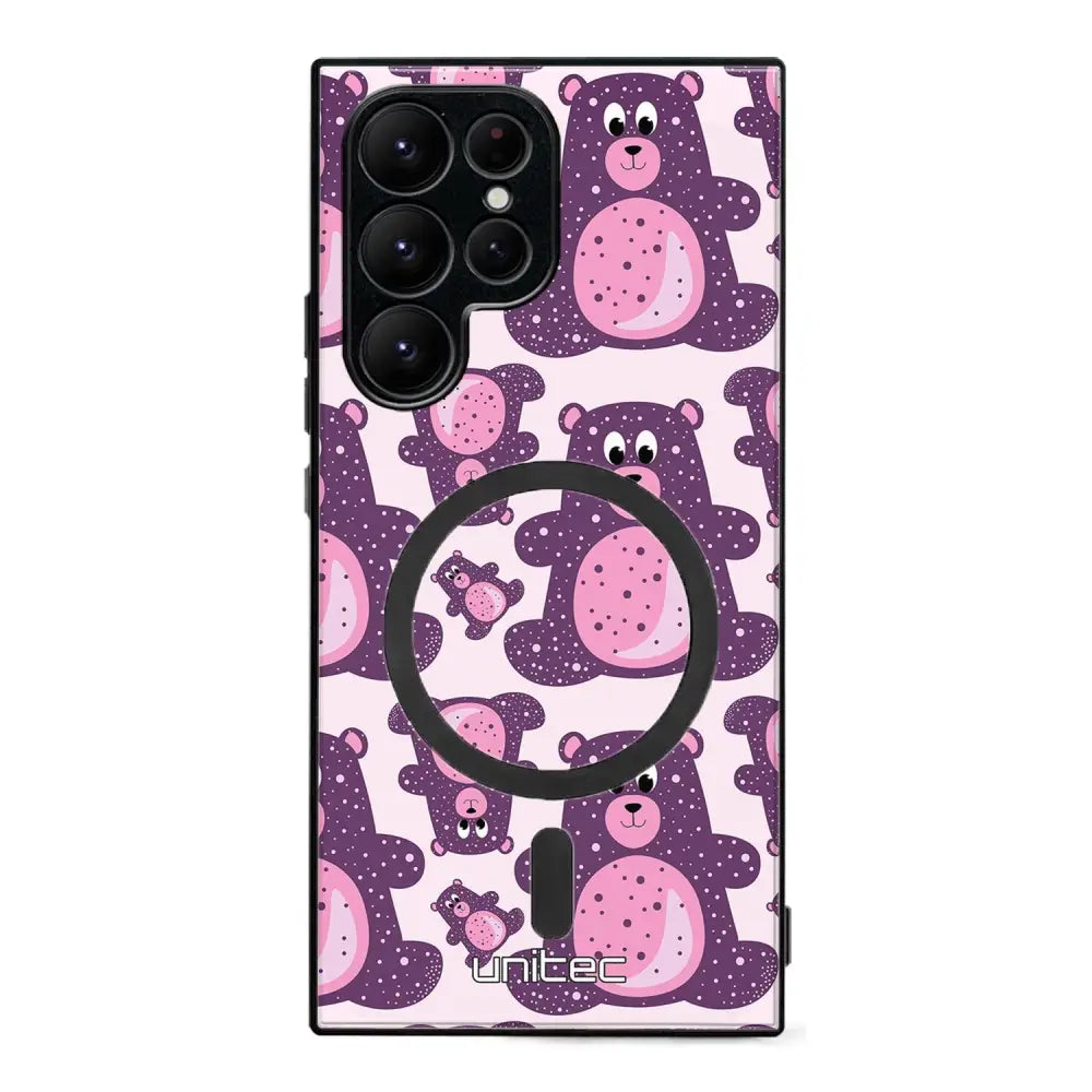Samsung Galaxy S25 Ultra suojakuoret - Purple Teddy Bear