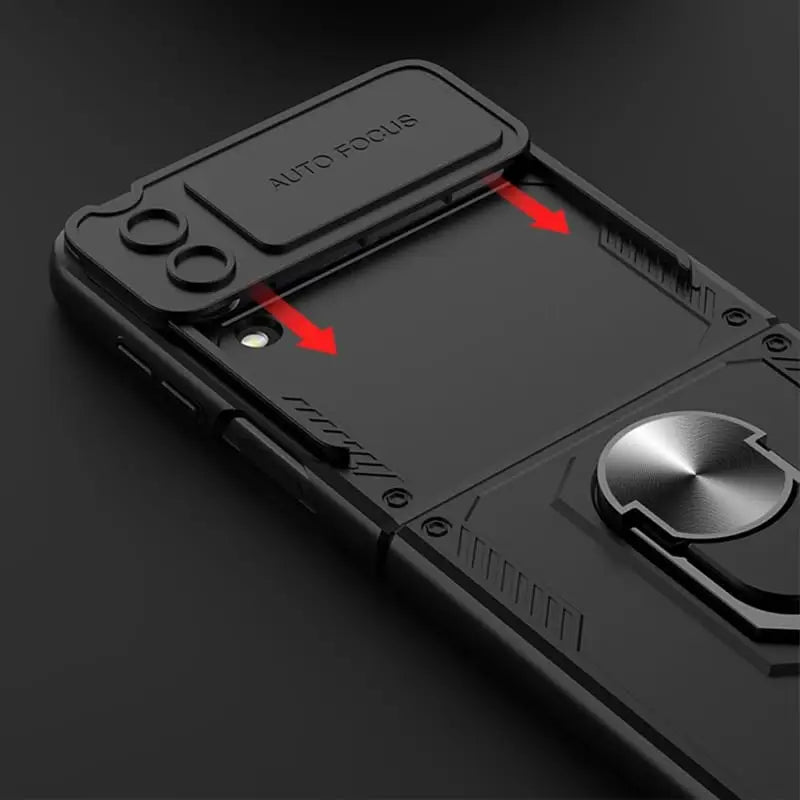 Samsung Galaxy Z Flip 4 Iskunkestävä suojakuori - Musta