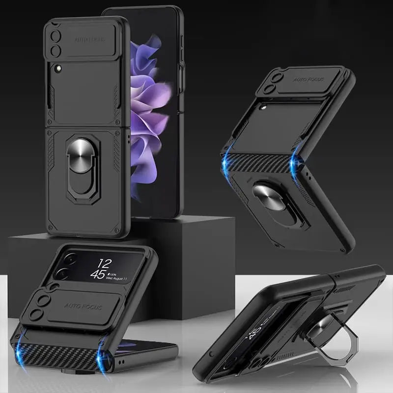 Samsung Galaxy Z Flip 4 Iskunkestävä suojakuori - Musta