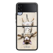 Samsung Galaxy Z Flip 4 kissa suojakuoret - Relaxing Cat - Ei