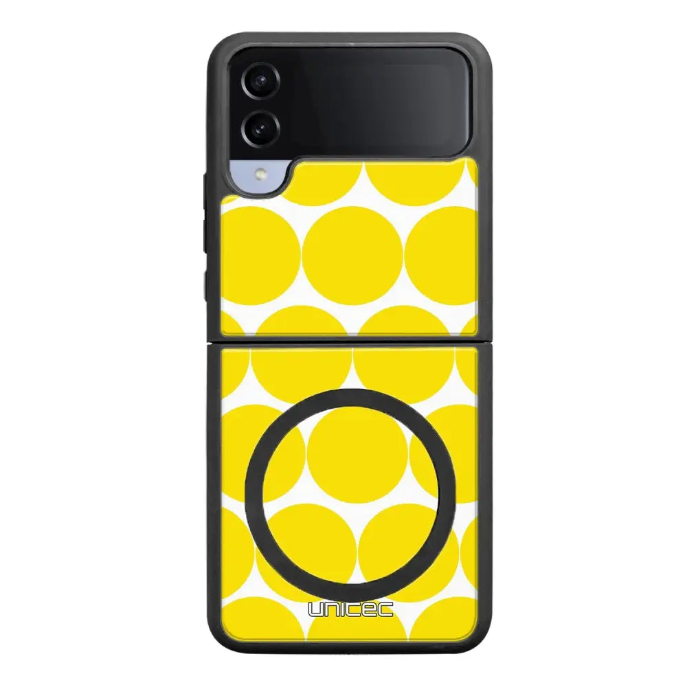 Samsung Galaxy Z Flip 4 pallo suojakuoret - Keltainen Pallo