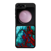 Samsung Galaxy Z Flip 5 marmori suojakuoret - Blue Red Marble - Ei