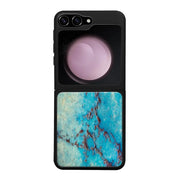 Samsung Galaxy Z Flip 5 marmori suojakuoret - Turquoise Marble - Ei
