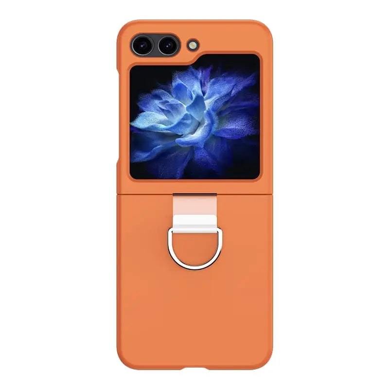 Samsung Galaxy Z Flip 5 Suojakuori Sormuksella - Oranssi