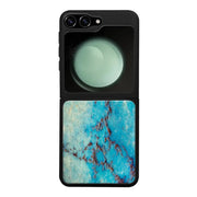 Samsung Galaxy Z Flip 6 marmori suojakuoret - Turquoise Marble - Ei