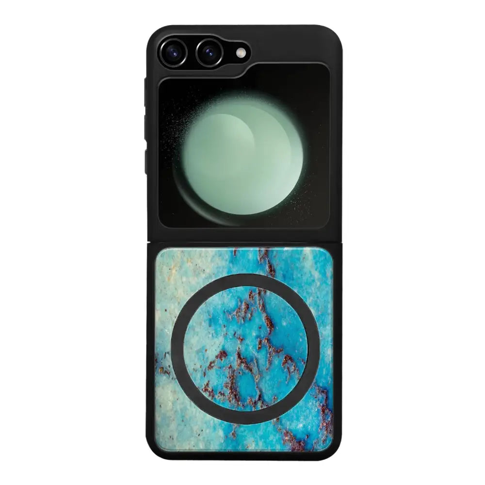 Samsung Galaxy Z Flip 6 marmori suojakuoret - Turquoise Marble