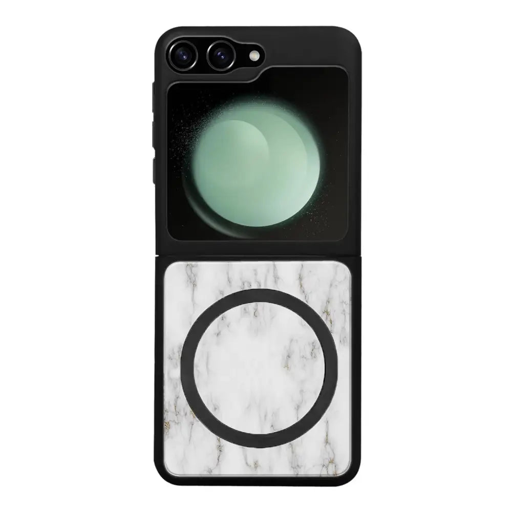 Samsung Galaxy Z Flip 6 marmori suojakuoret - White Marble