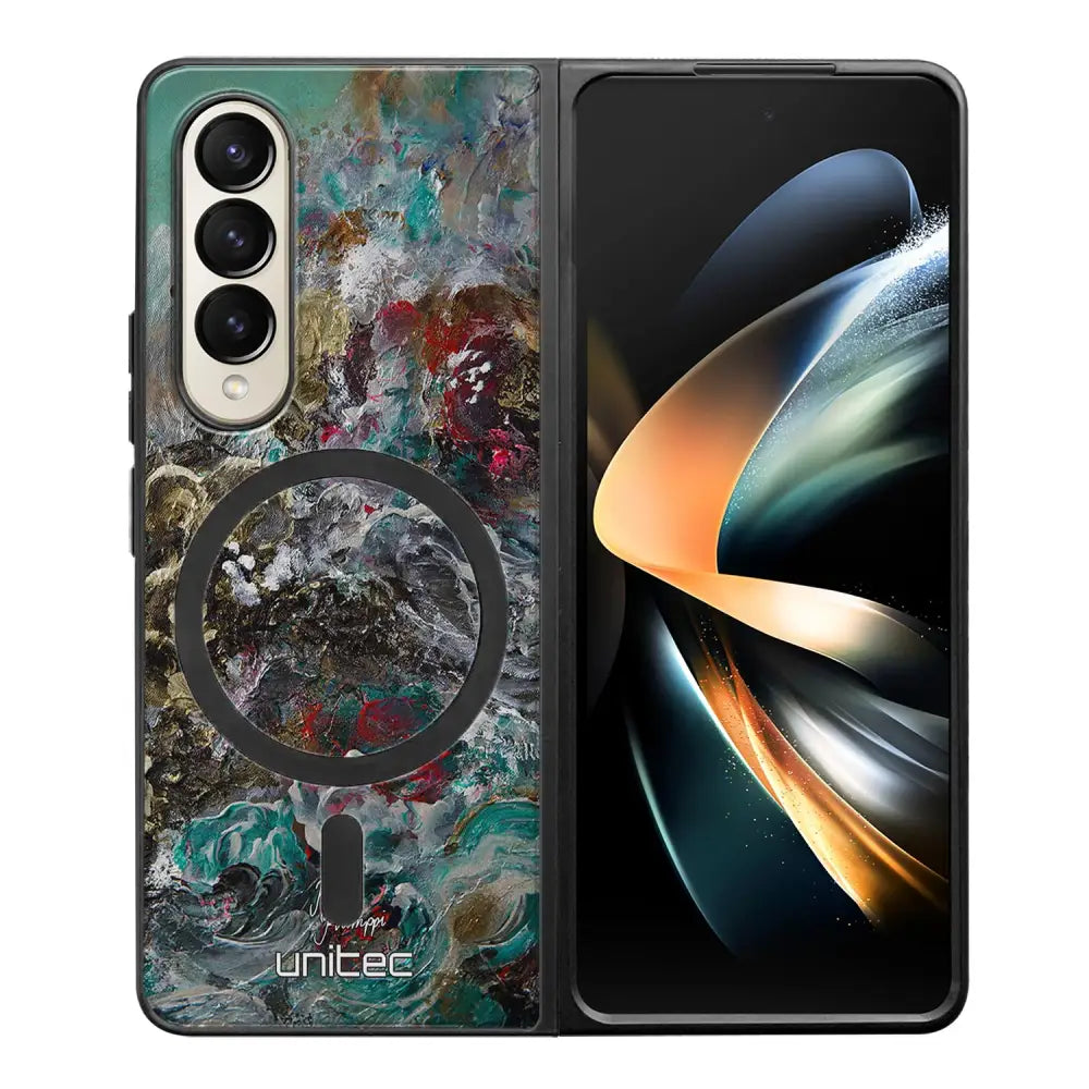 Samsung Galaxy Z Fold 4 modern art suojakuoret - Heart Knows - Noora Kämppi