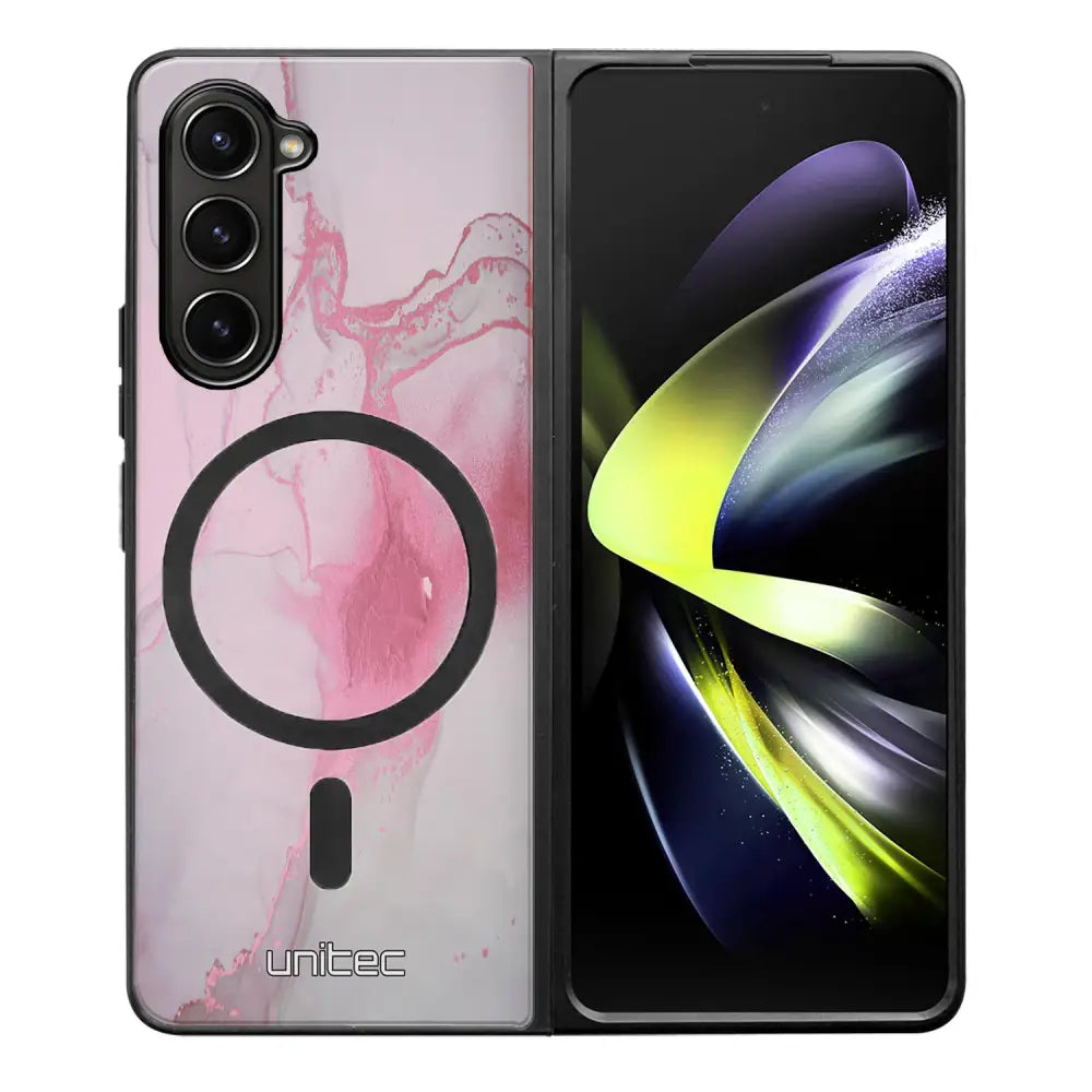 Samsung Galaxy Z Fold 5 marmori suojakuoret - Pink Pok Rie