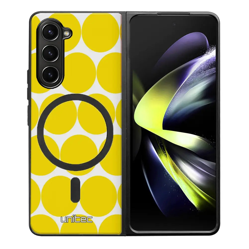 Samsung Galaxy Z Fold 5 pallo suojakuoret - Keltainen Pallo