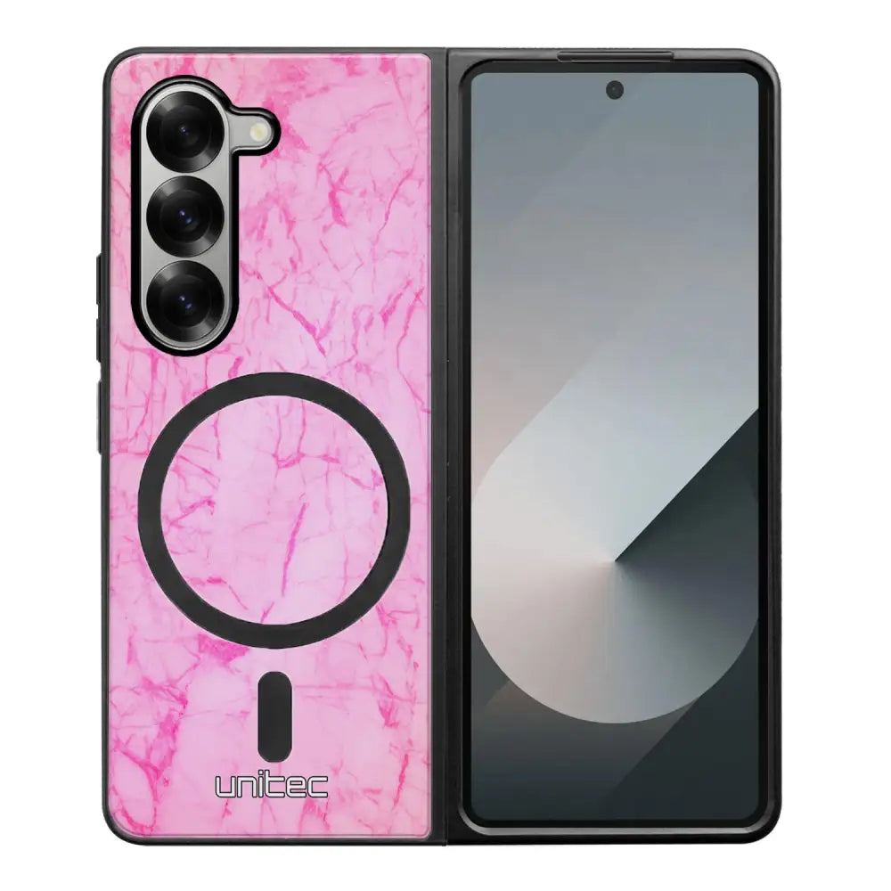 Samsung Galaxy Z Fold 6 marmori suojakuoret - Light Pink Marble