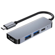 USB-C - 4K Multiport adapteri - Harmaa