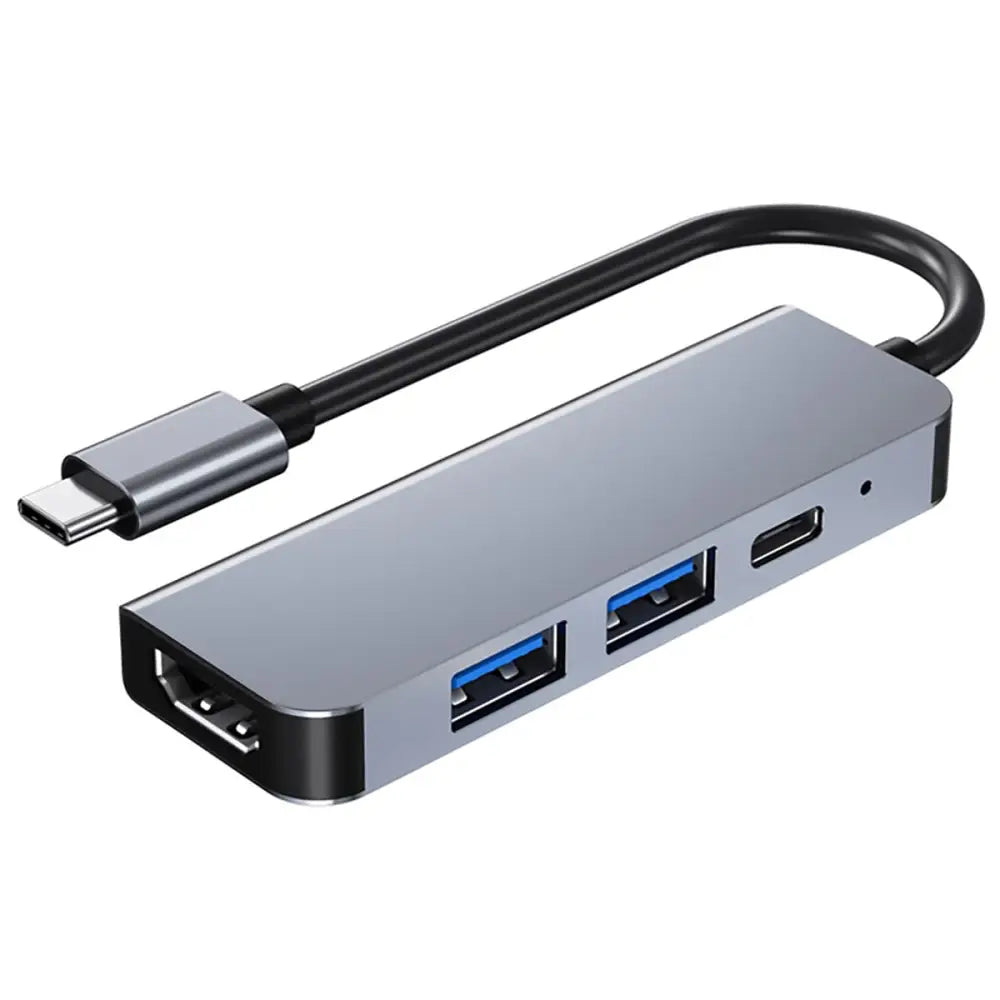 USB-C - 4K Multiport adapteri - Harmaa