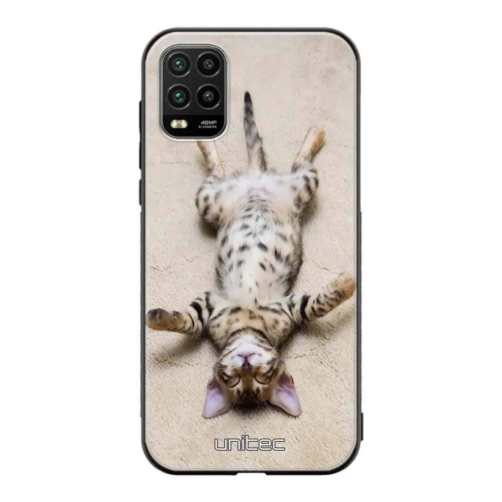 Xiaomi Mi 10 Lite kissa suojakuoret - Relaxing Cat - Ei