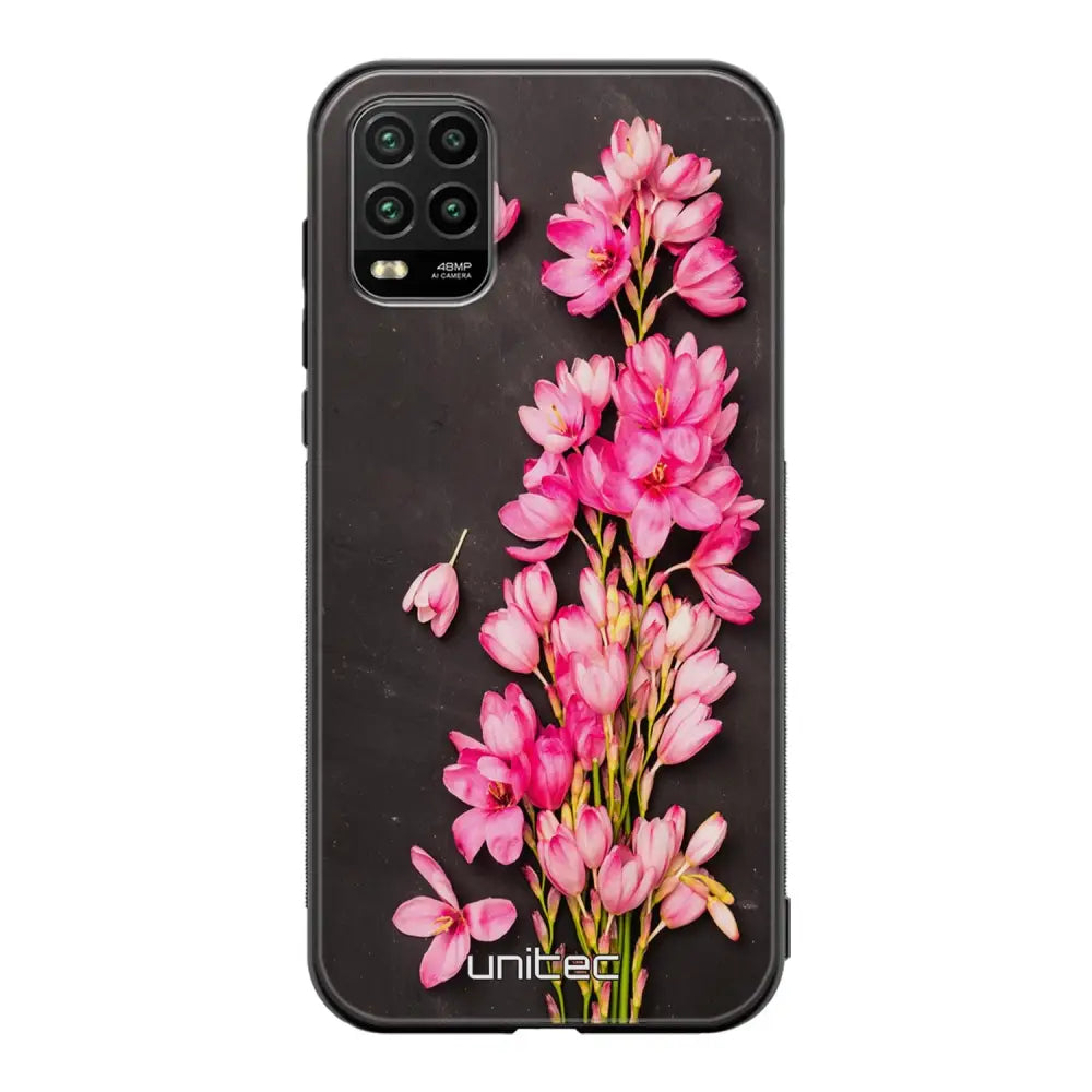 Xiaomi Mi 10 Lite kukka suojakuoret - Pink Flowers - Ei