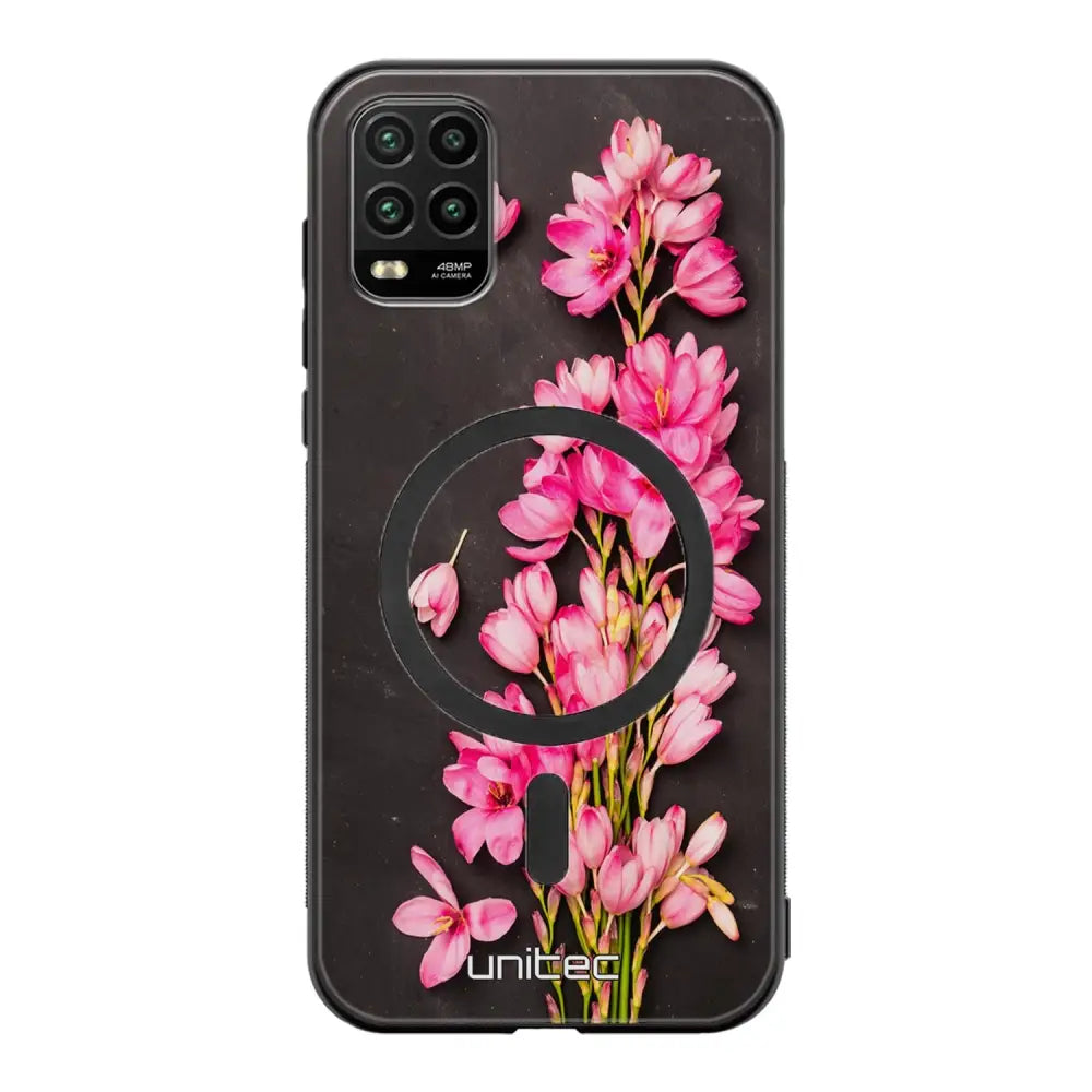 Xiaomi Mi 10 Lite kukka suojakuoret - Pink Flowers