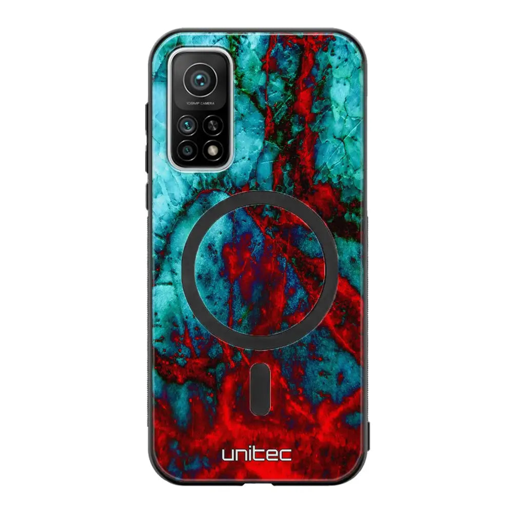 Xiaomi Mi 10T marmori suojakuoret - Blue Red Marble