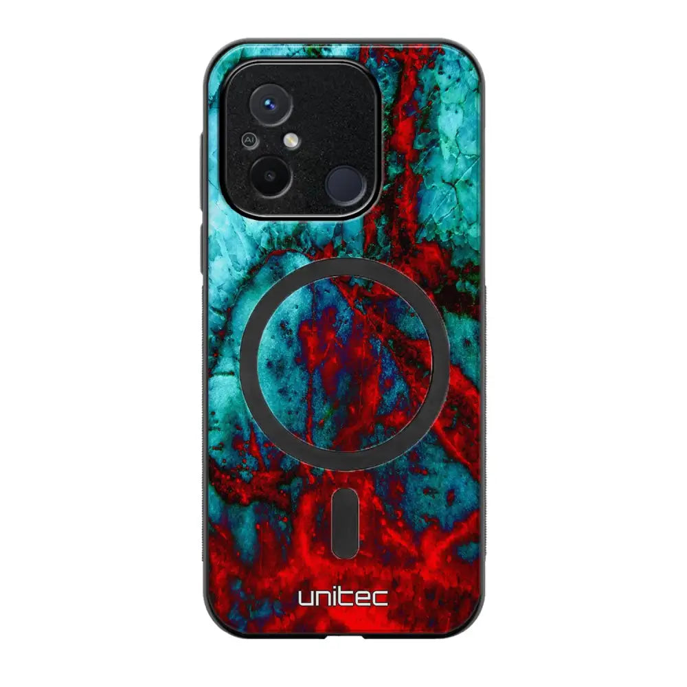 Xiaomi Redmi 12C marmori suojakuoret - Blue Red Marble
