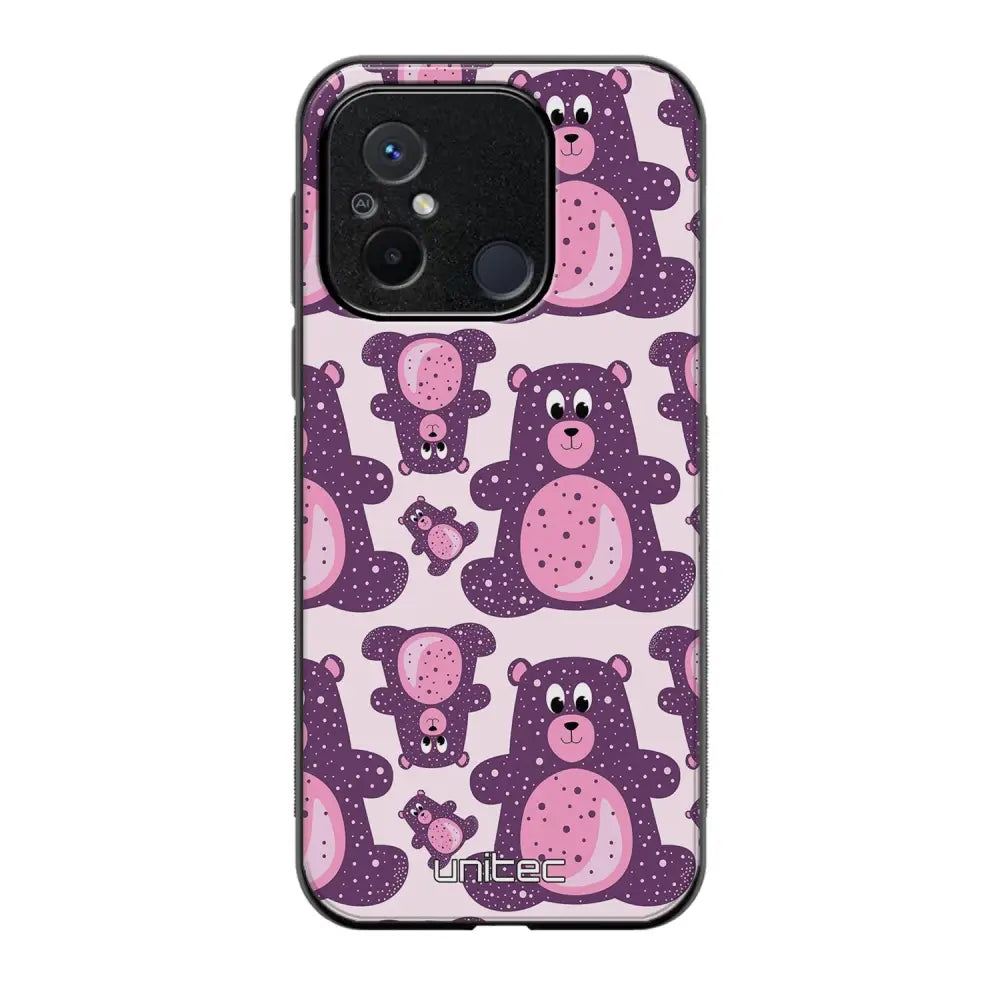 Xiaomi Redmi 12C suojakuoret - Purple Teddy Bear - Ei
