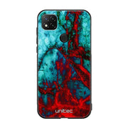 Xiaomi Redmi 9C marmori suojakuoret - Blue Red Marble - Ei