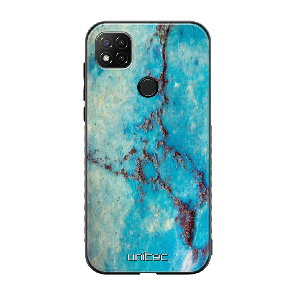 Xiaomi Redmi 9C NFC marmori suojakuoret - Turquoise Marble - Ei