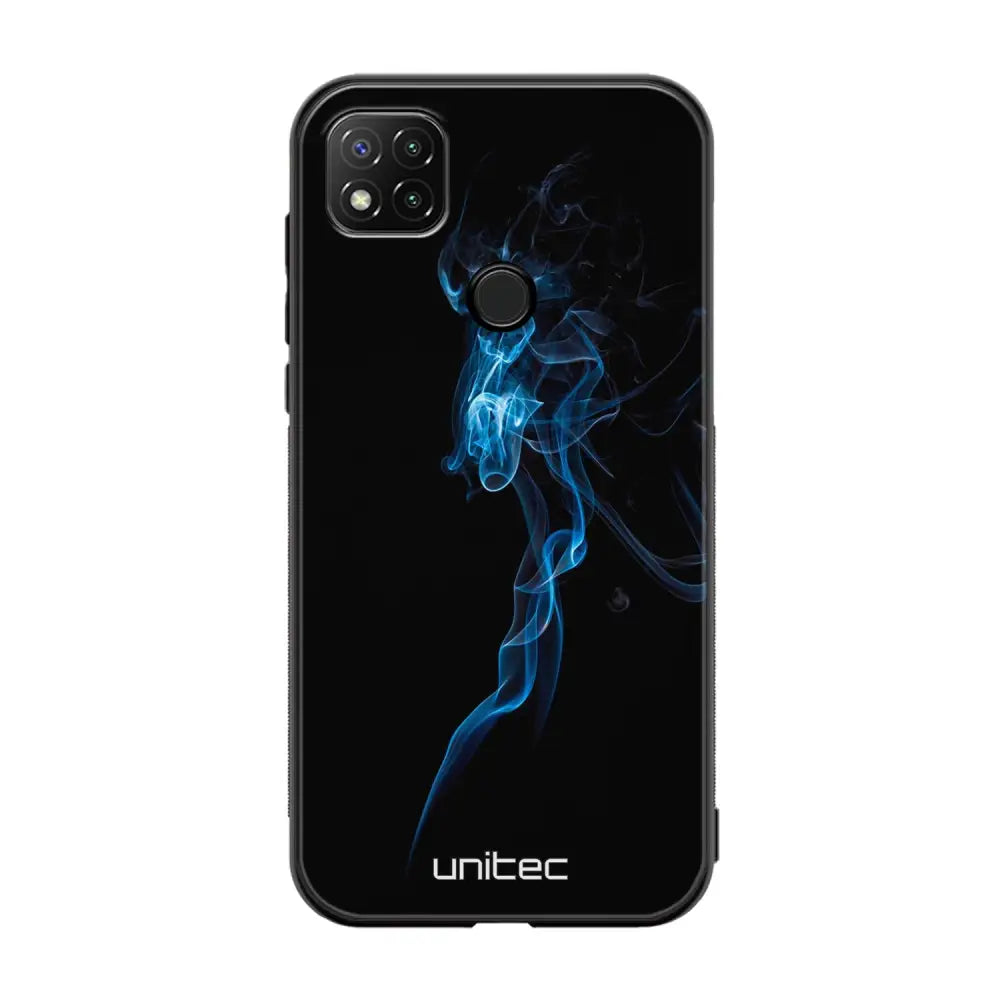 Xiaomi Redmi 9C suojakuoret - Blue Smoke On Black - Ei